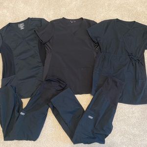 Maternity black scrubs bundle
